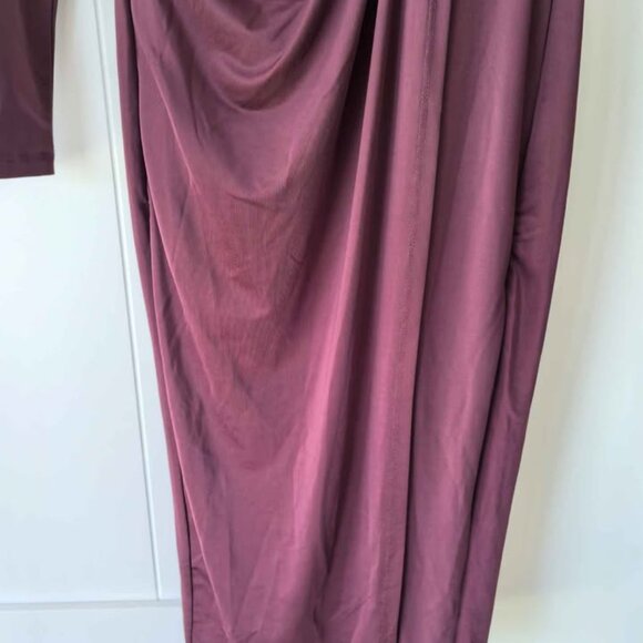Marciano Burgundy Long Sleeve Midi Dress (XS) - Picture 6 of 8